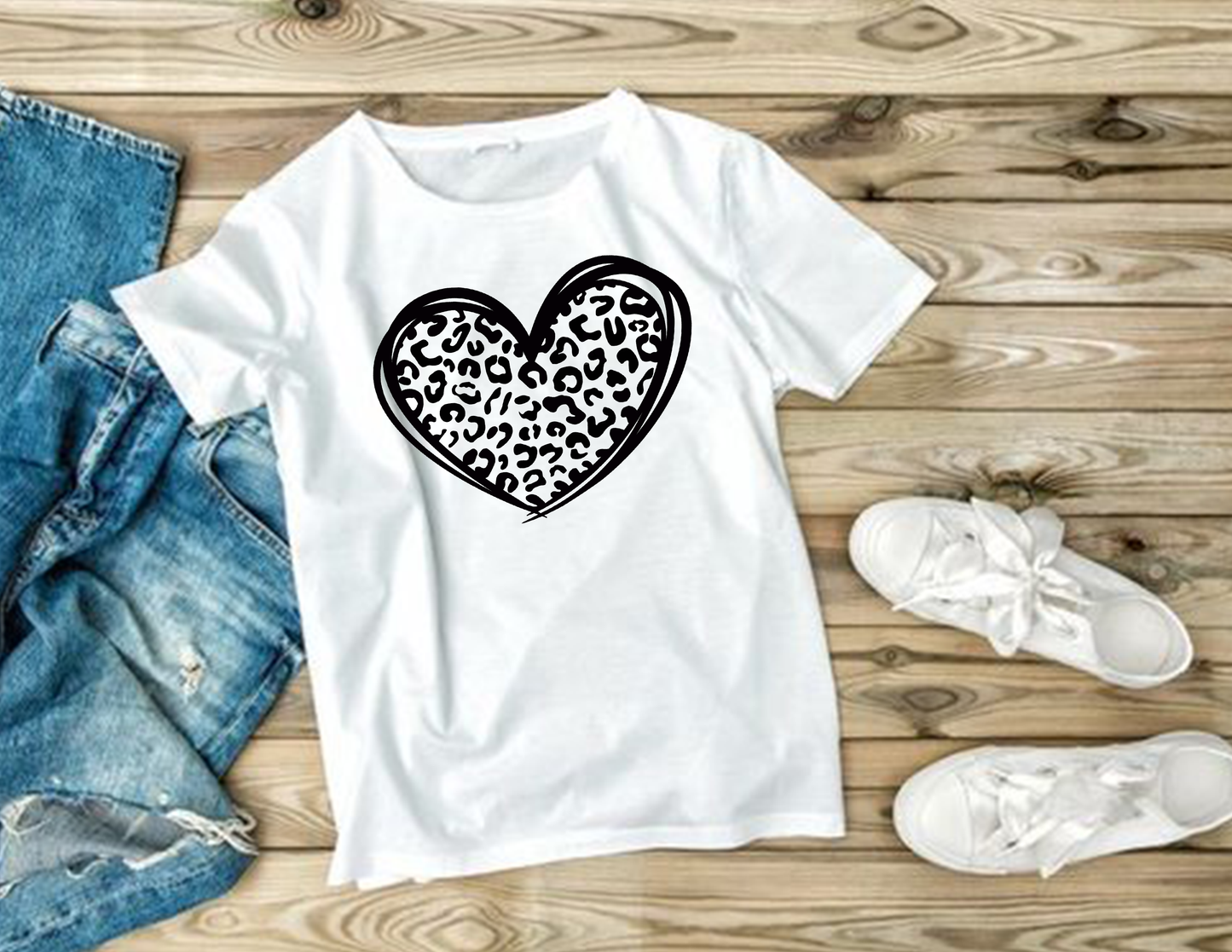 Leopard Heart Tee